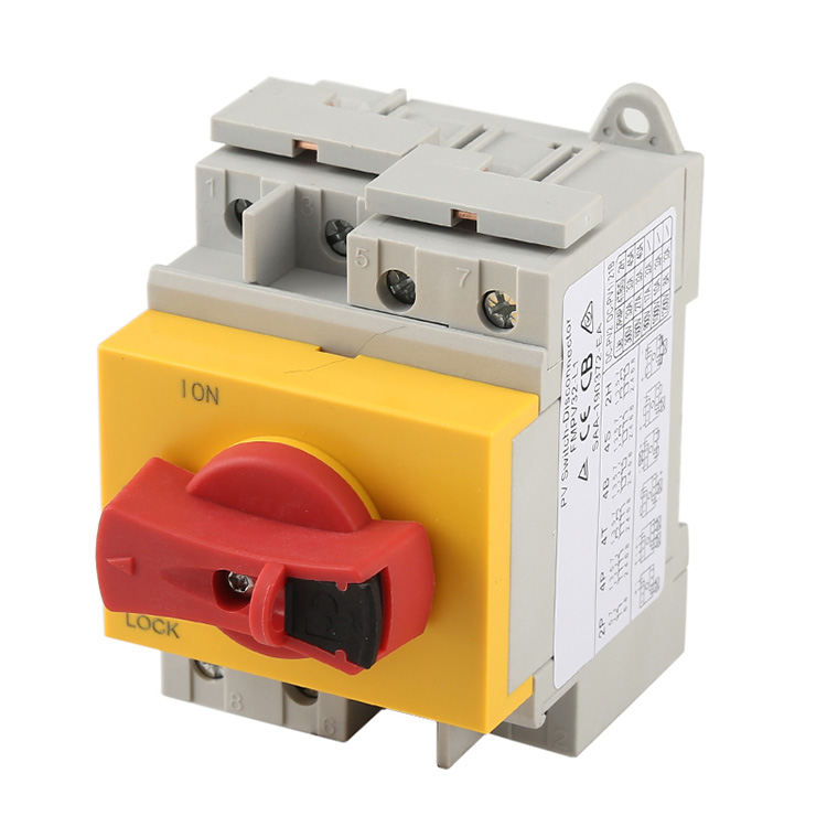 Din Rail Mounted DC Isolators Tenganisha Swichi Kwa Sola Pv